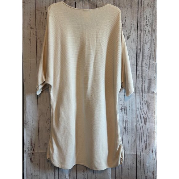 Creation Ivory Long BOHO Tunic Sweater Office Casual Plus Size 16 - Picture 6 of 9